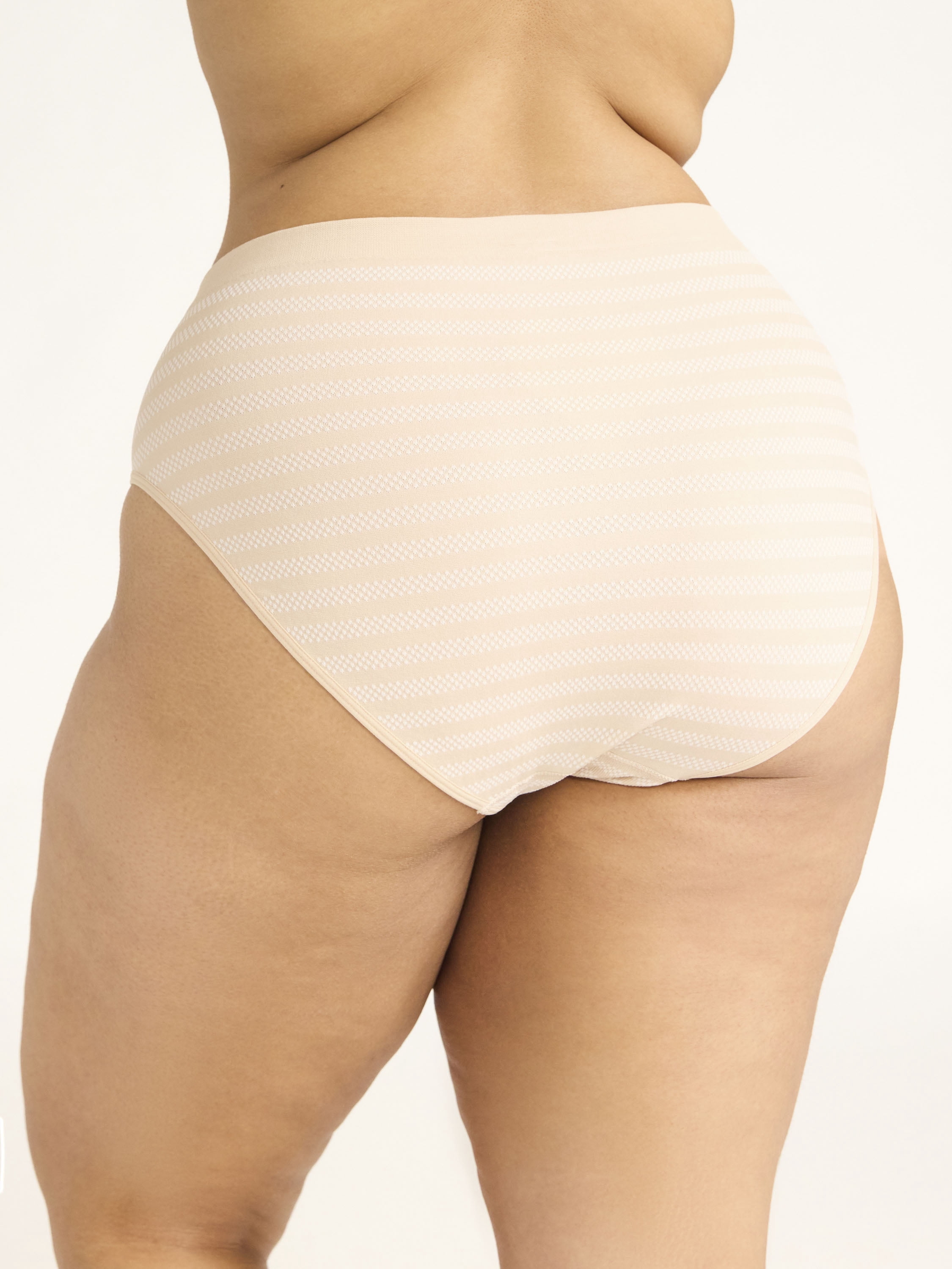 Joyspun Women's Seamless High Cut Panties, 6-Pack, Sizes XS-XXXL