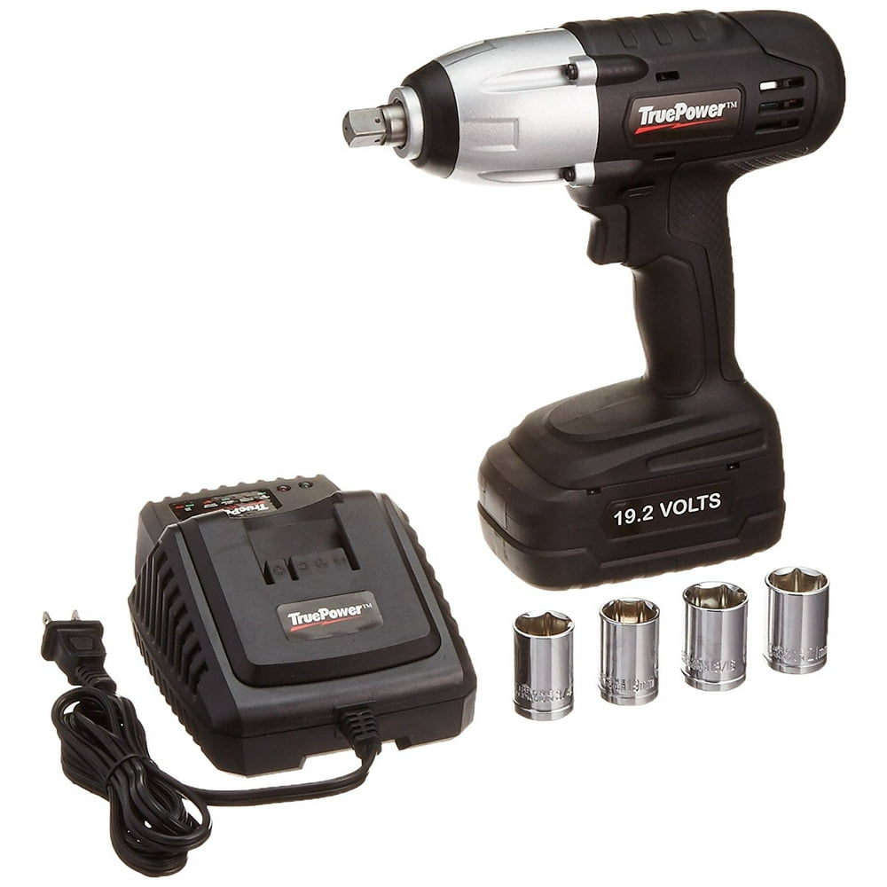 TruePower 300 ft.lbs. 1/2" Drive Cordless Impact Wrench Kit 19.2V