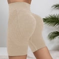 thumbnail image 4 of Arlun Women's Leggings 3D Anti-Cellulite High-Waist Sculpting Push-Up Yoga Fitness Workout Pants Solid Color Casual Peach-Shaped Design Comfy Sports Bottoms Beige M, 4 of 7