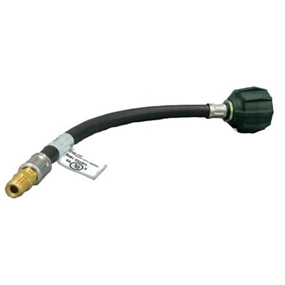 Suburban Mfg-Suburban LP-PT15F Propane Hose, 1/4" ID Pigtail x Type 1 ACME Nut x 1/4" Inverted Male Flare, 15"
