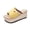 Yellow, variant on Yellow Womens Casual Open Toe Peep Toe Platform Wedge Sandals Comfortable Beach Slippers Pu Shoes 1Pc Without Shoe Box Heel Height 3.15 Inches Size 40 Eu Foot Length 9.84 Inches