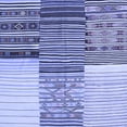thumbnail image 1 of Ahgly Company Machine Washable Indoor Square Patchwork Blue Transitional Area Rugs, 3' Square, 1 of 4
