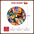 thumbnail image 2 of Lsque Abstract Musical Faces Print Christmas Tree Skirt with Ties and Velcro,Xmas Holiday Decorations, Adjustable Tree Skirt-36", 2 of 6