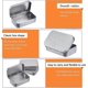 thumbnail image 3 of Set Of 3 Empty Hinged Silver Metal Rectangular Boxes Storage Boxes Mini Portable Box Small Storage Kit Box, 3 of 5