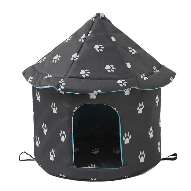 Casa exterior para gatos, casas resistentes a la intemperie para perros pequeños, bonita cabaña para mascotas para perros de interior, (tradicional, yurta mediana)35cm XianweiShao 1327537060451