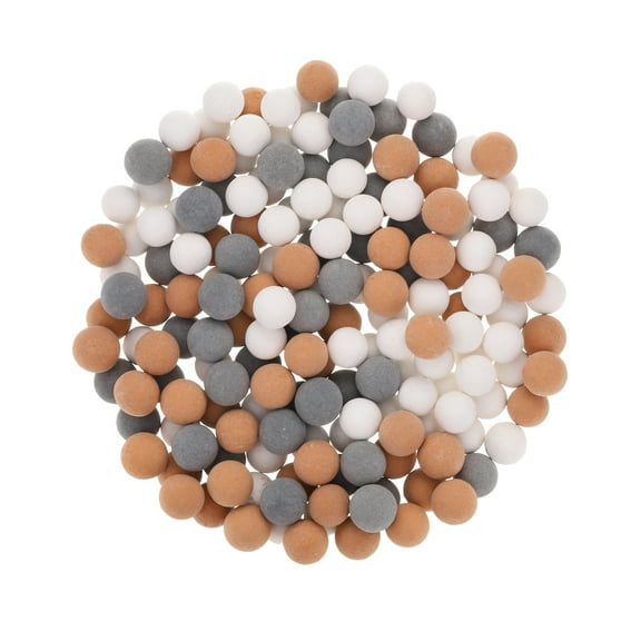 Uxcell 3 Packs Replacement Shower Head Beads 7-8mm for Filtration, White, Grey, Orange