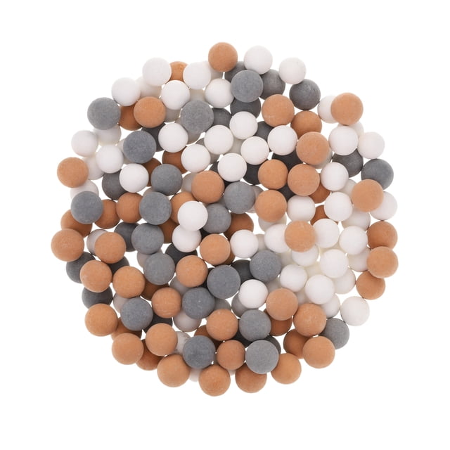 Uxcell 7 Paquetes de 30g Bolas de Reemplazo para Cabezal de Ducha 0.28''-0.31'' para Filtración Blanco Gris Naranja