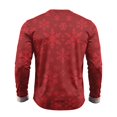 thumbnail image 7 of Christmas Men Round Neck Long Sleeve Pullover Top, Novelty Printed Xmas Festive Casual Wear, Comfortable Winter Party Shirts, Stylish Daily Outfit For Holiday Red 2XL, 7 of 7