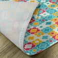 thumbnail image 5 of Ambesonne Floral Place Mats Set of 4, Clover Vivid Design, Standard Size, Red Turquoise Yellow, 5 of 6