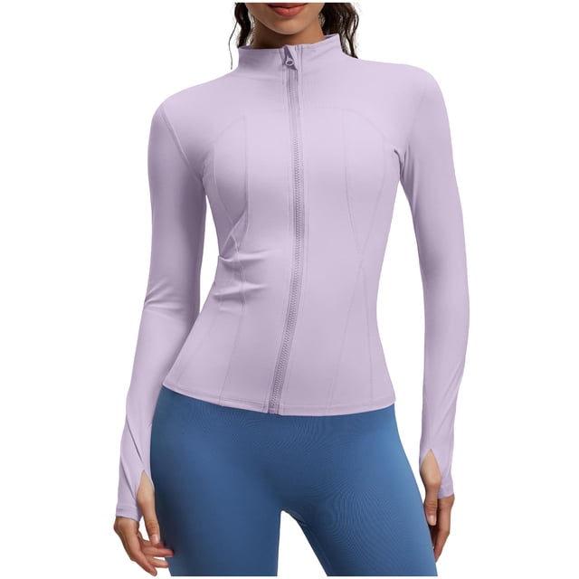 Tops de Cuello Alto para las Mujeres Camisa de Yoga de Manga Larga Deportes Running Gym Set