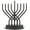Matte Black, variant on Traditional Hanukkah Electric Menorah Low Voltage Hanukkiah with LED Bulbs Contemporary Metal Electronic Chanukiah Battery Powered Chanukah Lights By Aviv Judaica (Matte Black)