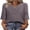 Grey Purple, variant on WIHOLL 3/4 Length Sleeve Summer Tops for Women Trendy Blouses V Neck Lace Shirt Beach Vacation Cruise Outfits