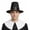 Pilgrim Man Hat with Silver Buckle, variant on PMU Thanksgiving Pilgrim Hat, Black with Silver Buckle, Pack of 1