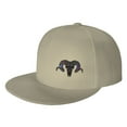 thumbnail image 1 of DouZhe Flat Brim Cap Snapback Hat, Ram Goat Zentangle Prints Adjustable Yellow Adult Baseball Cap, 1 of 6