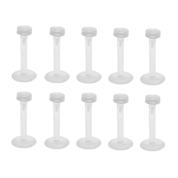 TELOLY 10Pcs 16G Clear Acrylic Retainer Lip Nose Studs Labret Ear