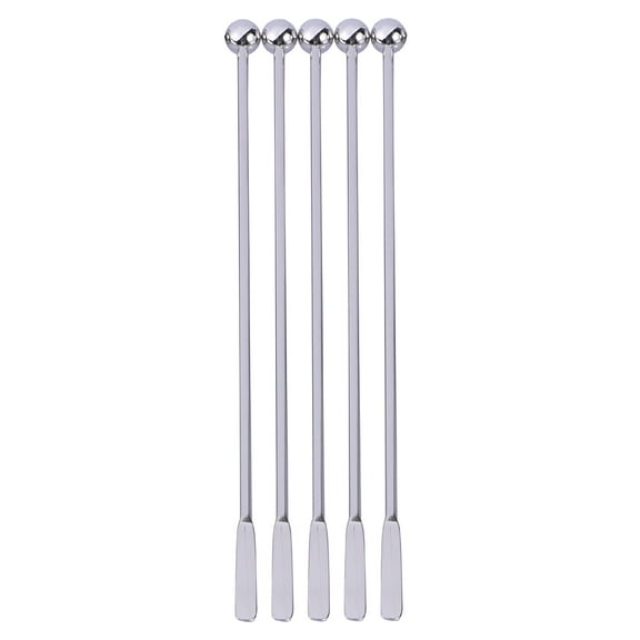 ACDANC 5 19cm Stainless Steel Coffee Stirrers Reusable Hot Chocolate Tea Coffee Mixing Rod with Small Rectangular Paddles for Home Shop Bar