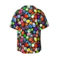 thumbnail image 2 of Gaeub Easter Eggs2 Men's Lapel Short Sleeve Shirt, Relaxed Fit Shirt, Soft and Breathable for Outdoors Party Travel - 3X-Large, 2 of 7