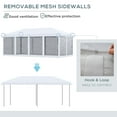 thumbnail image 6 of Patio Umbrellas Outsunny 10' x 20' Pop Up Canopy Tent with Netting, Heavy Duty Instant Sun Shelter, Large Tents for Parties with Carry Bag for Outdoor, Garden, Patio, Cream White,Market Umbrellas, 6 of 9