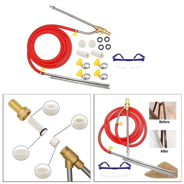 kurtrusly Pressure Washer Sandblasting Kit Wet 5000 sandblasting kit PSI Remove Rust Graffiti Paint