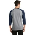 thumbnail image 2 of Port & Company Core Blend 3/4 Sleeve Raglan Tee-3XL (Athletic Heather/ Navy), 2 of 6