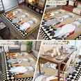 thumbnail image 6 of 5x7 Area Rugs, Farmhouse Chef Gnomes Non-Skid Rubber Backing Large Rectangle Rugs - Living Room Bedroom Home Office, Vintage Black White Plaid Indoor Floor Mat Carpets Washable Rug, 6 of 9