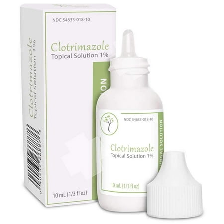 CLOTRIMAZOLE Antifungal Topical Solution 1% 10mL 1/3-oz Nail Athletes Foot Ringworm MADE IN USA By Podiatree (Best Topical Cream For Ringworm)