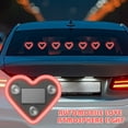 thumbnail image 4 of Solar Powered Car Heart Light, 2PCS Peach Heart Shaped Neon Lights for Car Window Decoration, USB & Solar Charging with Suction Cup, Soft Glow Interior Ambient Light for Valentine's Day Gift, 4 of 6