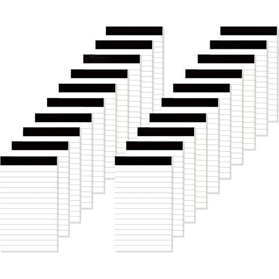 20 Pack Small Notepad, 3 x 5 Inch Ultra Quality Note Pads, Server Lined Papers and Desk Notepads for Office Supplies, Writing and Memo pads 30 Sheets Each