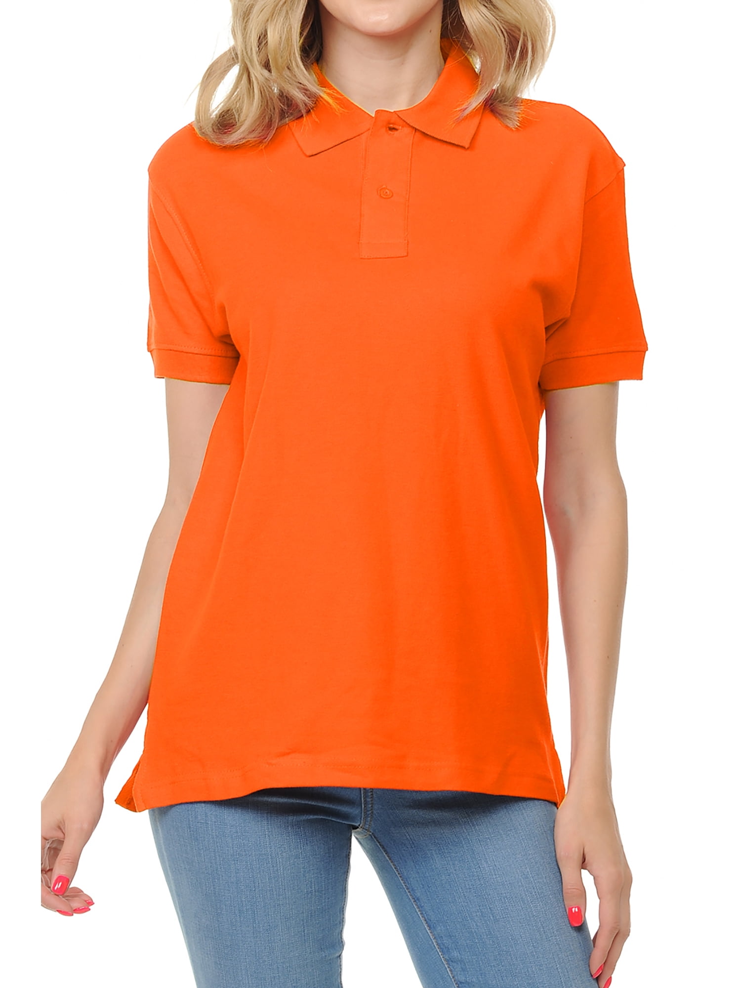 orange polo shirt womens