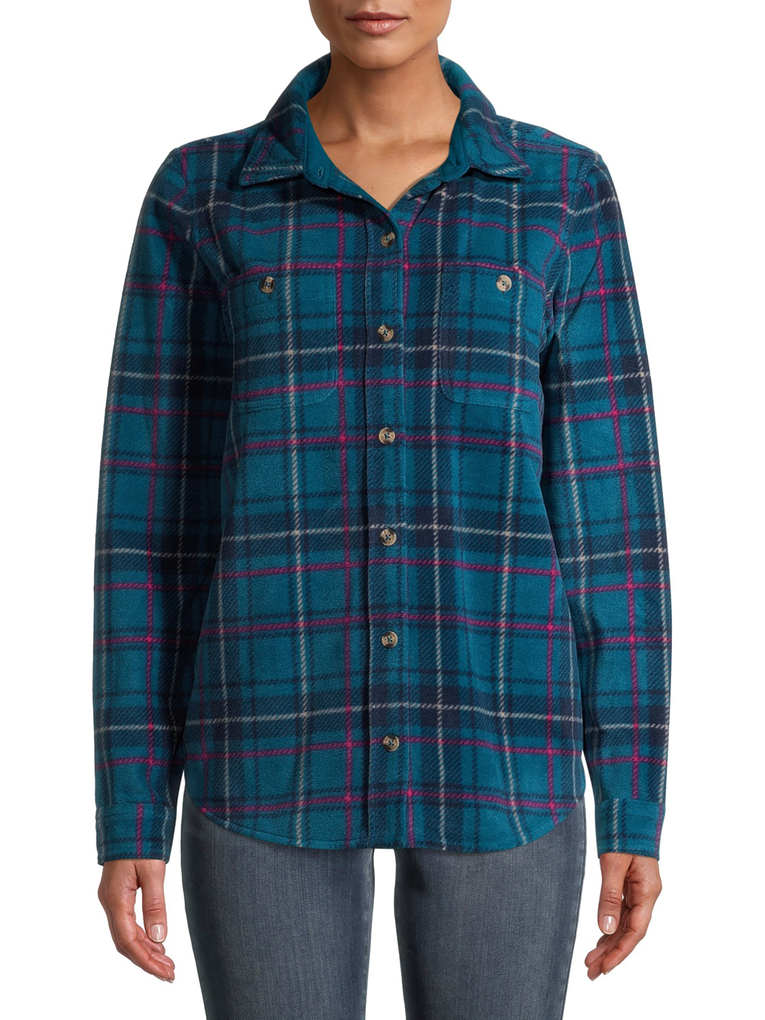 Sale > womens fuzzy flannel jacket > in stock