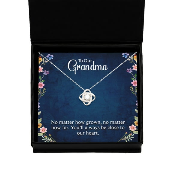 Grandma Gift Necklace, Birthday Gift Necklace for Grandma, Love Knot Necklace, Mothers Day Necklace For Grandma, Gift From Grandson, Granddaughter