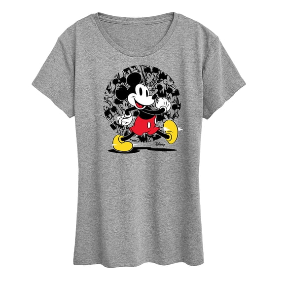 Disney - Mickey & Friends - All Faces of Mickey - Glitch - Women's Short Sleeve Graphic T-Shirt