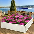 thumbnail image 3 of Gymax 48.5'' Raised Garden Bed Square Plant Box Planter Flower Vegetable White, 3 of 10