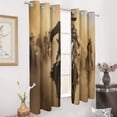 thumbnail image 2 of Vintage Western Cowboy Window Curtain Panels Grommet Blackout Curtains Blackout Curtains for Living Room, 2 of 7