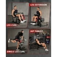 thumbnail image 6 of GARVEE 4 IN 1 Leg Extension and Curl Machine,700lbs Adjustable Leg Curl,Leg Extender for Home Gym,Fits 1" & 2" Weight Plates,Black&Red, 6 of 7