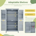 thumbnail image 6 of Elegant Bathroom Floor Storage Cabinet, Bathroom Storage Unit, Freestanding Cabinet with 4 Doors, Adjustable Shelves, Adaptable Shelves, 6 of 23