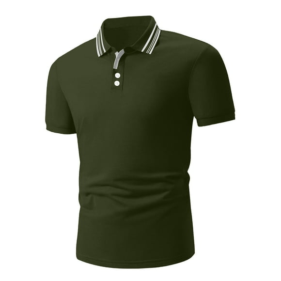 LUOGENLI Male T-shirts for Mens Men's Spring and Summer Color Leisure Outdoor Sports Short Sleeved T Shirt Mens Funny T-shirts Graphic Tees Summer Clothes Green M