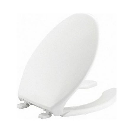 BEMIS 1950-000 Toilet Seat, With Cover, Plastic, Elongated, White