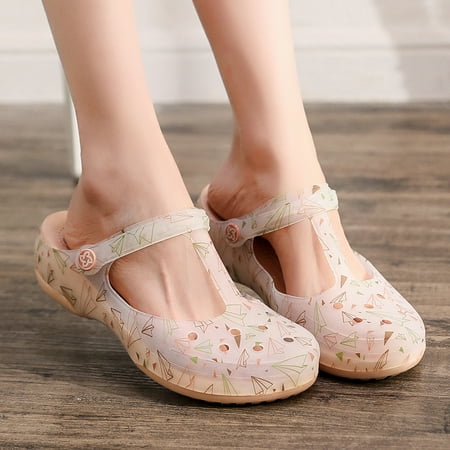 

Women Garden Clogs Shoes Beach Sneaker Closed Toe Jelly Garden Sandals Casual Slip on Water Sandal Shoe