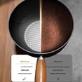 thumbnail image 3 of Fish Scale Pattern Flat Bottom Non-Stick Pan, 7.9/9.5/10.2 Inche Carbon Steel Woks & Stir-Fry Pans Nonstick with Glass Lid, Nitriding Anti-rust Coated Flat Bottom Small Wok, 3 of 7
