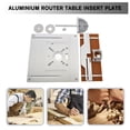 thumbnail image 3 of Aluminium Router Table Insert Plate Electric Wood Milling Flip Board Miter Guide R3E8, 3 of 9