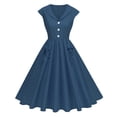 thumbnail image 1 of COM1950s Robe pour Femmes, Robe d'Invitée de Mariage, Robe Unie pour Femmes, Tenue d'Invitée de Mariage, Robe pour Invitée de Mariage Femmes Été, Robe d'Été Décontractée pour Femmes, Vêtements de Robe pour Femmes, 1 of 7