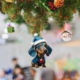 thumbnail image 2 of Acrylic Christmas Ornament,Acrylic Cartoon Christmas Pendant,Wearing Christmas Hat Pet, Pine Tree Decor,Xmas Gift for Hanging House Charm Eve Keepsake,Car Rear View Mirror Accessories(E), 2 of 9