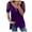 Purple womens tops summer, variant on USSUMA Shirts for Women Dressy Casual Women Short Sleeve Strappy Cold Shoulder T-Shirt Tops Blouses Casual Loose Basic T Shirts Zipper V Neck Flowy Tunics