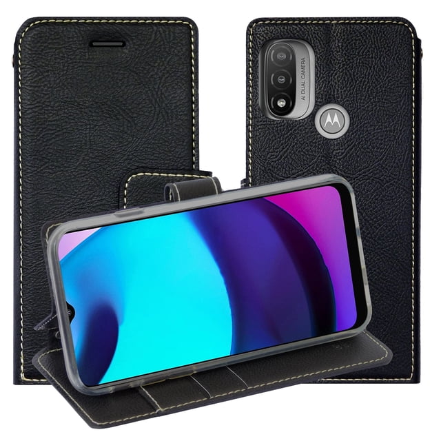 funda tipo cartera molan cano issue diary motorola moto g10/g20/g30 negro. Funda flip súper delgada en piel sintética negra con costuras visibles, solapa magnética, carcasa interior TPU, 2 ranuras para tarjetas y bolsillo para billetes; función soporte tipo atril para ver pantalla en horizontal.