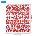 thumbnail image 2 of Unique Bargains Autocollants Lettres Alphabet Chiffres, 6 Feuilles Autocollantes Cursive, Rouge, 2 of 6