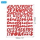 thumbnail image 2 of Uxcell Letras y Números Adhesivos, 6 Hojas de Calcomanías en Cursiva Autoadhesivas, Rojo, 2 of 6