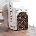 thumbnail image 6 of KLL BBQ Party Print Wood Book Ends for Shelves,1 Pair Wood Bookends Book Holder Stand Decorative, Book Stoppers for Heavy Duty Books CD File Video Games, 6 of 8