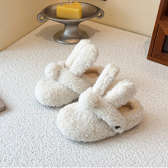 YMNXA Big Kids Girls Boots Solid Color Non Soft Sole Plush Thickened Warm Soft Slippers For Autumn Winter Daily Wear Beige 2-2.5 Years