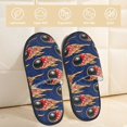 thumbnail image 2 of Balery Bowling Ball And Flame Pantuflas de Casa de Felpa Silenciosas con Diseño Estampado, Zapatillas Cómodas Antideslizantes de Algodón para Interior-Medium, 2 of 8